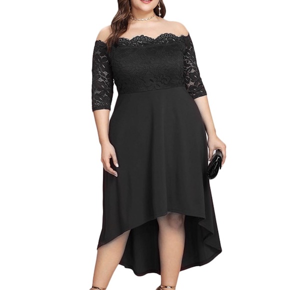 Plus Size❣️👑 Hi-lo Spades Queen Dress, 14w-22w - Picture 2 of 8